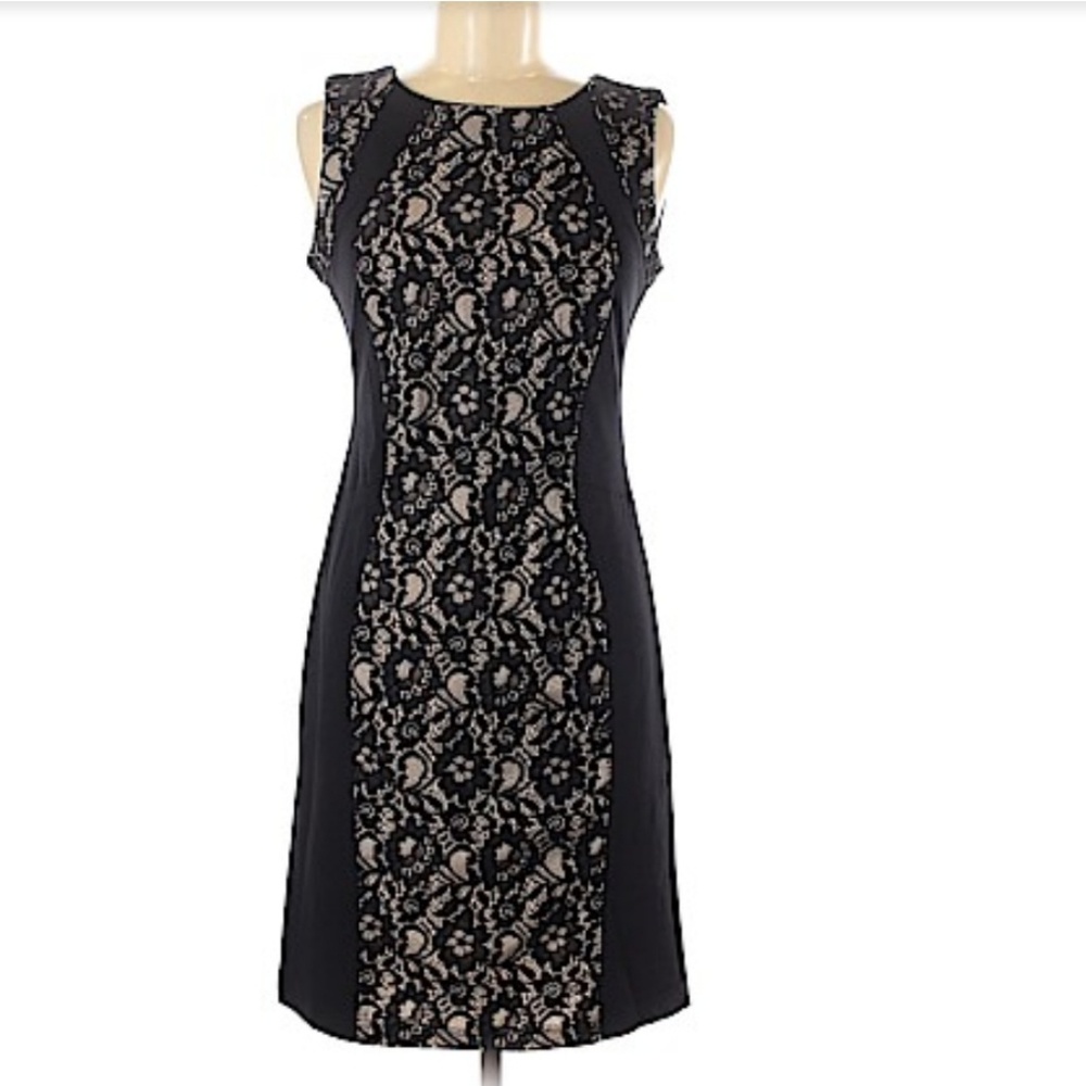 Black floral sleeveless dress